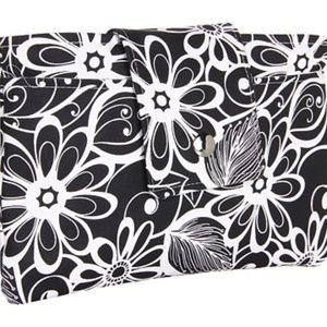 Universal Modern Flower Print Padded Clutch  Bag